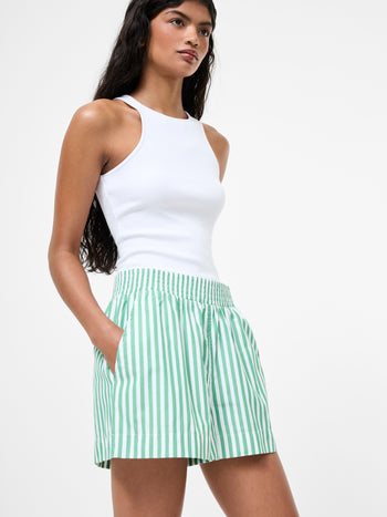 Stripe Shirting Shorts