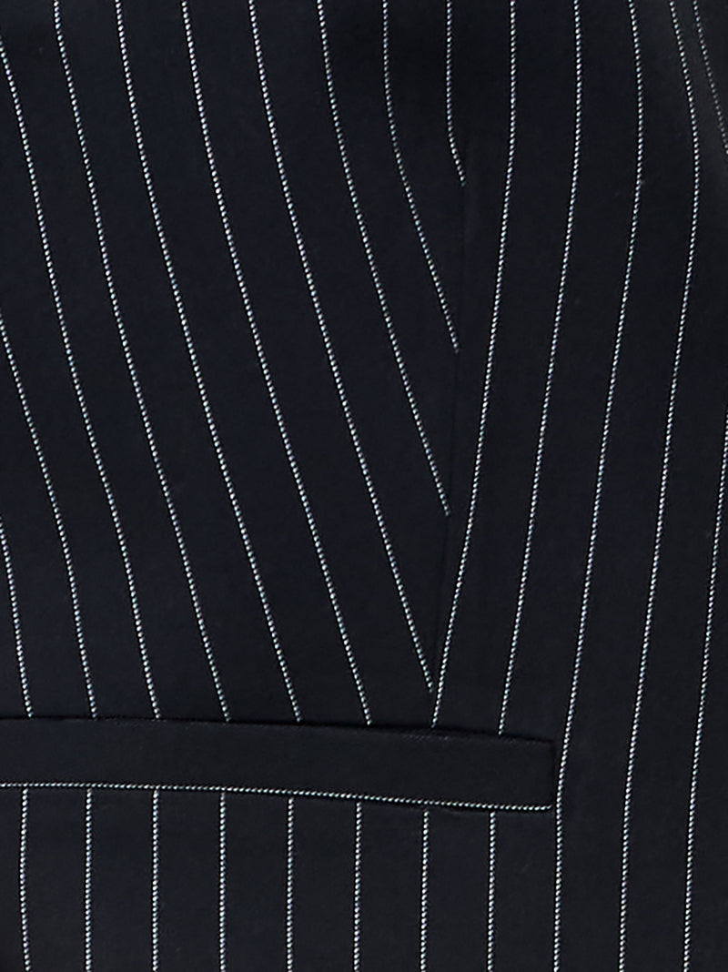 Morgan Tailored Pinstripe Zip Up Waistcoat