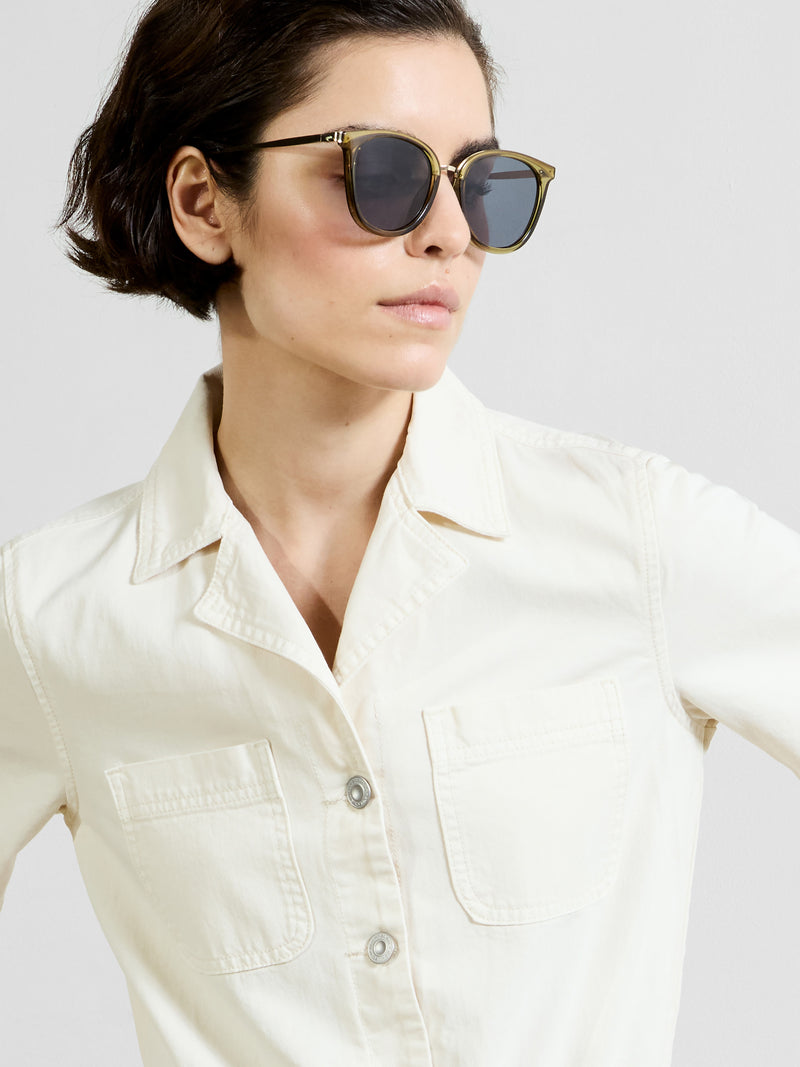 Dana Denim Short Sleeve Playsuit