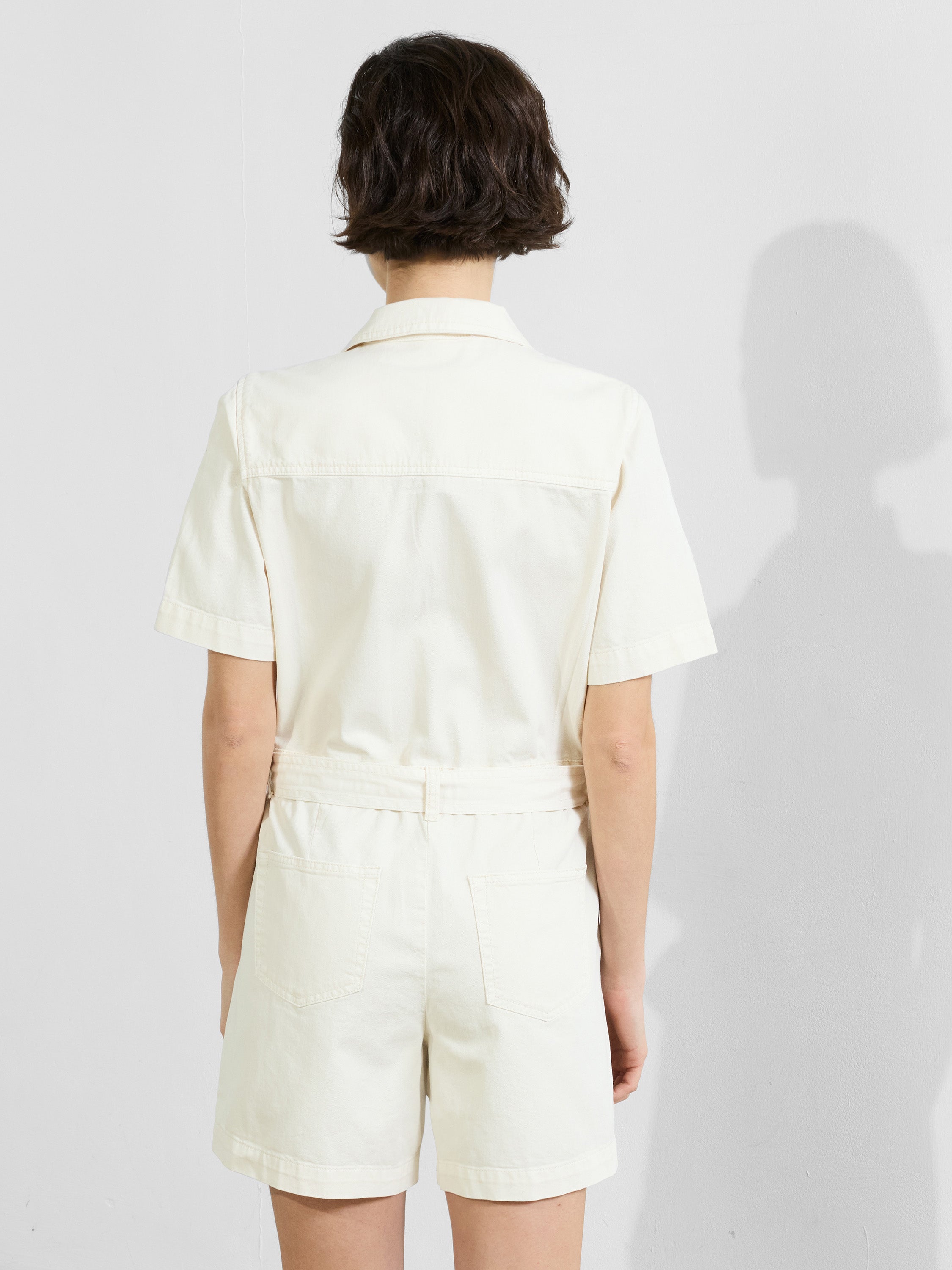 Dana Denim Short Sleeve Playsuit