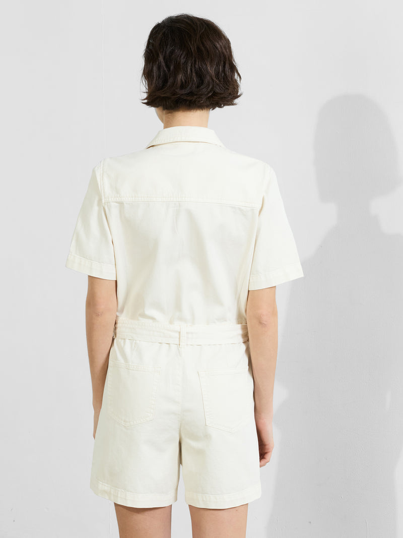 Dana Denim Short Sleeve Playsuit