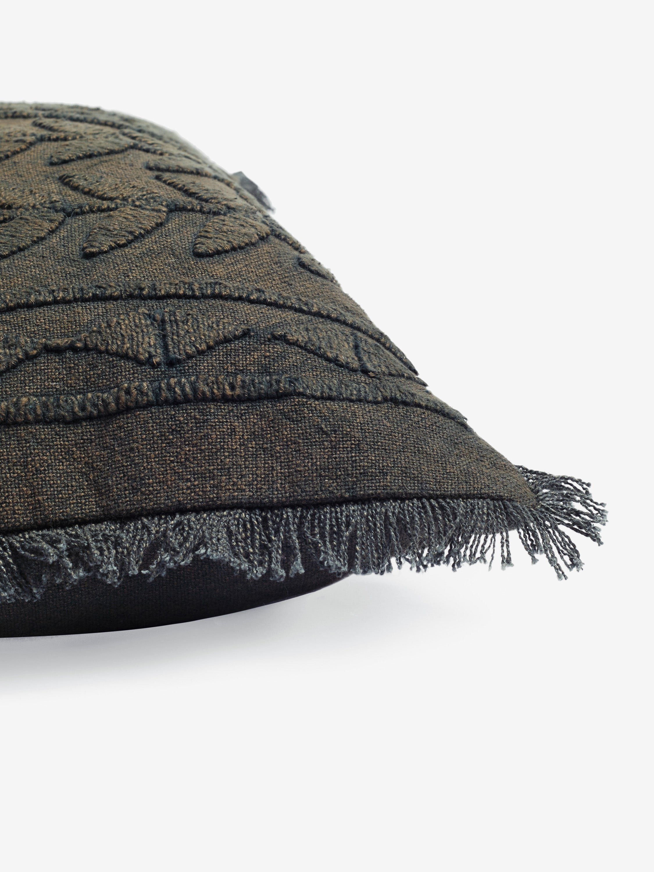 Elmwood Tufted Olive Cushion
