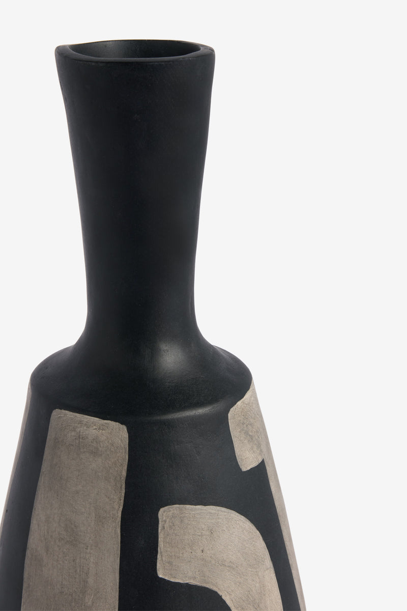 Hand Painted Papier Mache Vase