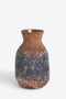 Brown Rust Effect Glass Vase