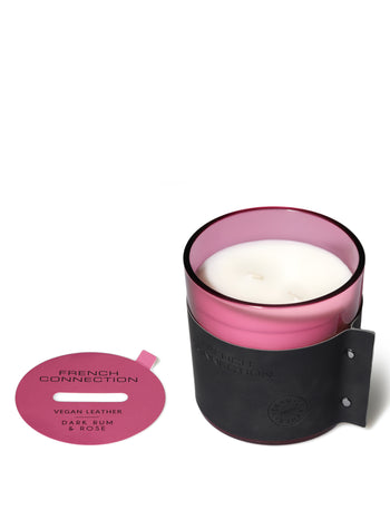 Dark Rum & Rose Vegan Leather Candle