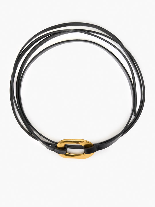 Ornate Buckle Skinny Tie Belt
