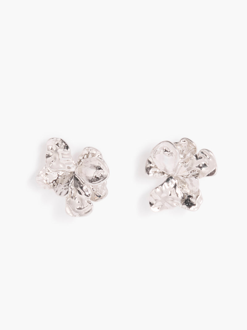 Hammered Flower Stud Earrings