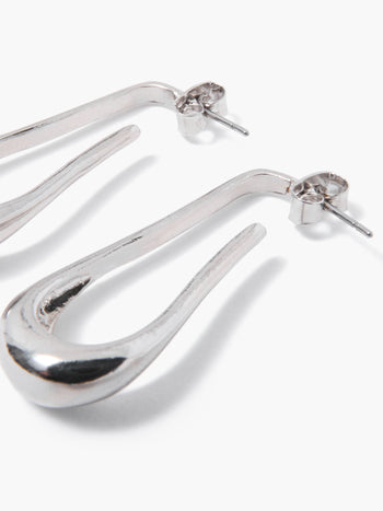 Fluid Long Hoop Earrings