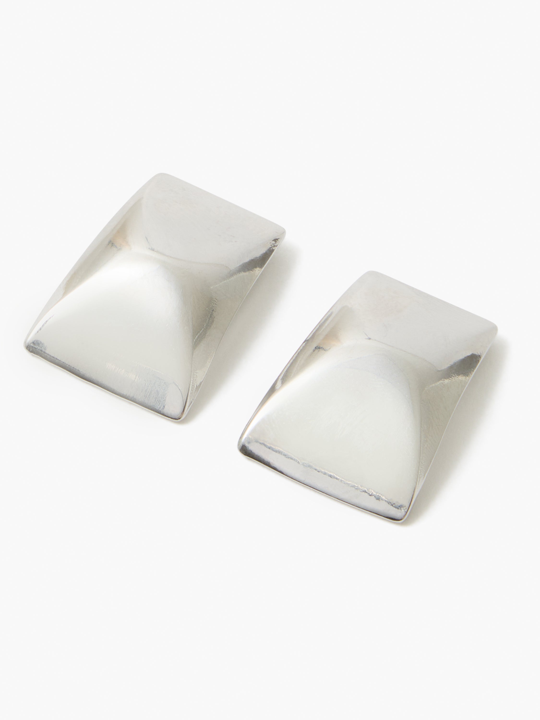 Domed Square Stud Earrings