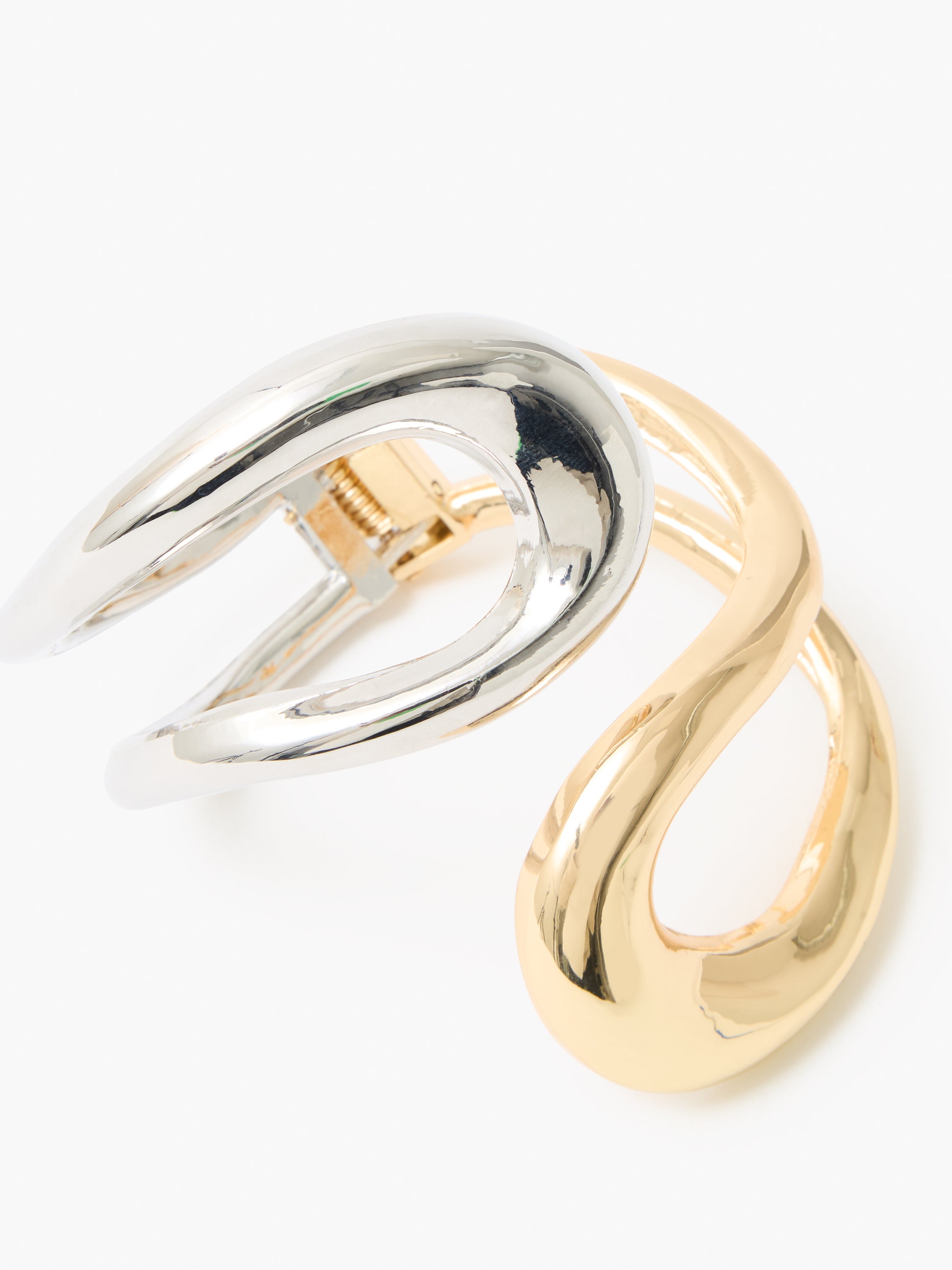 Mixed Metal Spiral Cuff